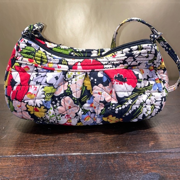 Vera Bradley‎ Poppy Fields Pattern Top Zip Small Crossbody Bag Purse - Picture 2 of 8
